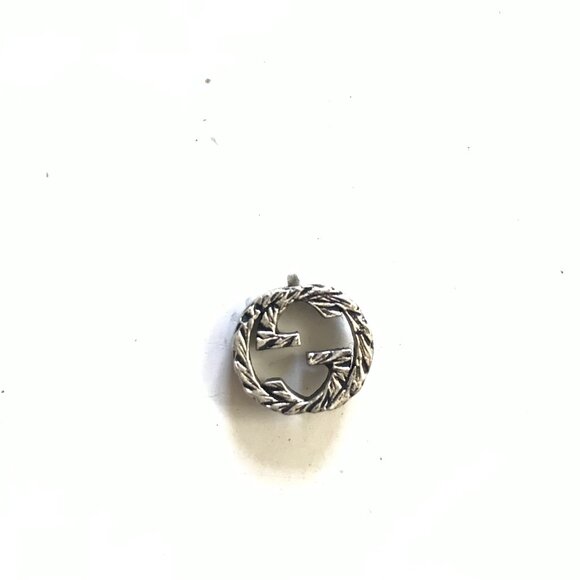Gucci Interlocking G 10mm Stud Earrings in Aged Silver Womens Set Post Back GG - Picture 9 of 11